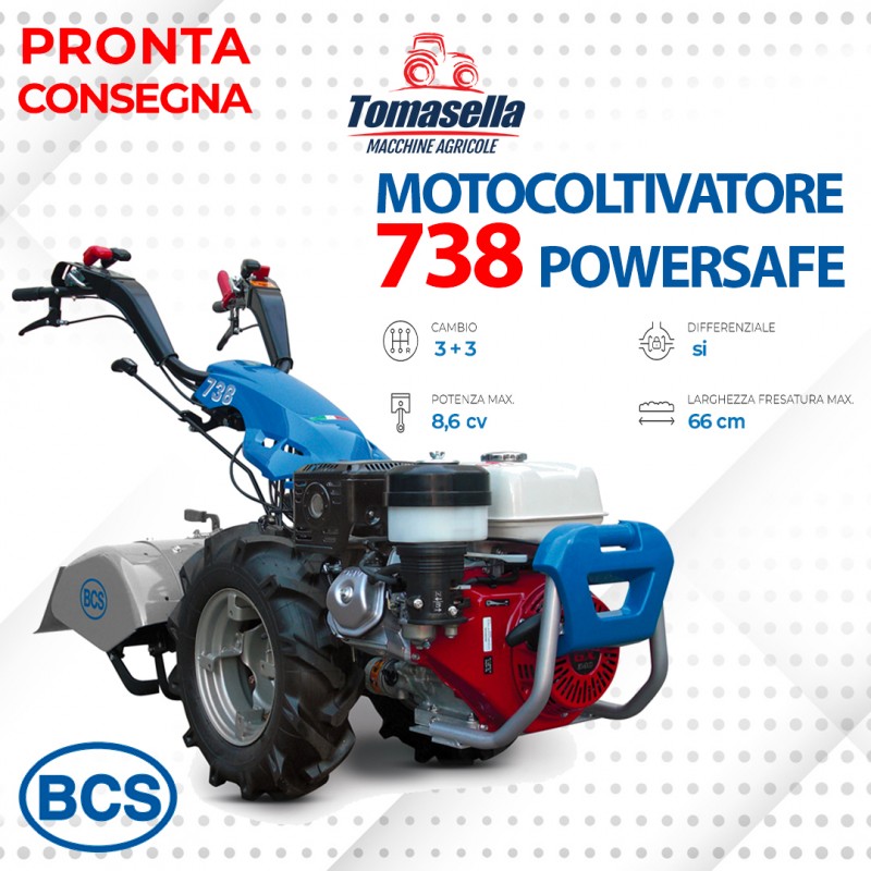 BCS MOTOCOLTIVATORE 738 PowerSafe  Motore HONDA GX340