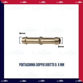 PORTAGOMMA DOPPIO DIRITTO d.8mm