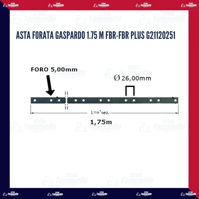 ASTA FORATA, GASPARDO, 1.75 M FBR-FBR PLUS, G21120251