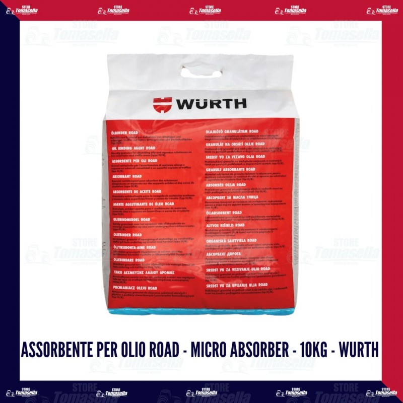 ASSORBENTE PER OLIO ROAD - MICRO ABSORBER - 10KG - WURTH