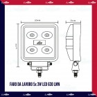 FARO LAVORO QUADRATO 5 LED 630 LMN - SABA