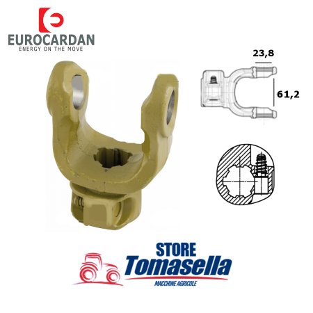 FORCELLA PER ALBERO 6 SCANALATURE