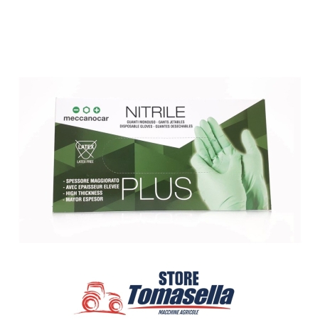 Guanti in nitrile Plus Meccanocar - 50 Pezzi - Misura M